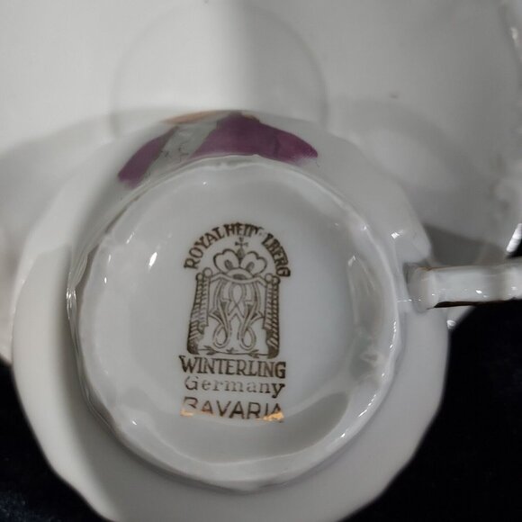 Royal Heidelberg Winterling George Washington Demitasse Set Germany - Picture 7 of 11